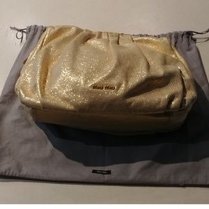 Miu Miu leather party clutch